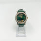 Chopard Happy Sport Stainless Steel and Rose Gold 36 MM - Green Leather Strap - Rose Gold Diamond Bezel - Green Floating Diamond Dial - 278582-6007