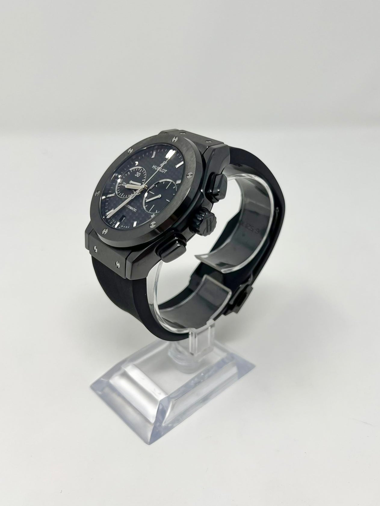 Hublot Classic Fusion Ceramic 45 MM - Black Rubber Strap - Black Dial - 521.CM.1771.RX