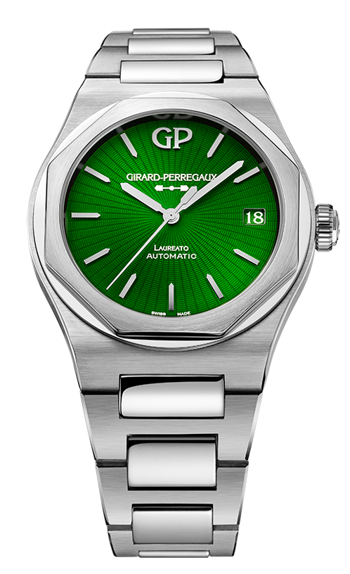 Girard-Perregaux Laureato Stainless Steel 42 MM - Stainless Steel Bracelet - Green Dial - 81010-11-433-11A 