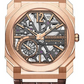 Bvlgari Octo Finissimo - Rose Gold  40 MM - Brown Leather Strap - Skeleton Dial - Rose Gold Bezel - 103667