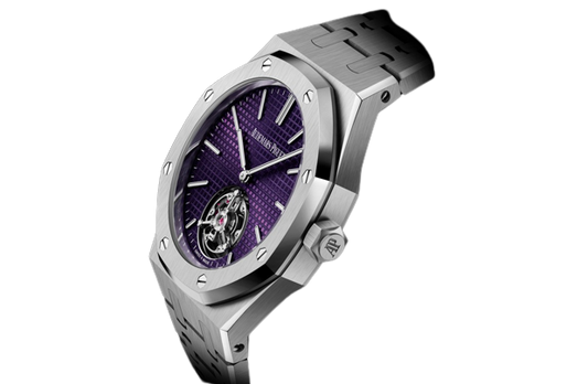 Audemars Piguet Royal Oak Selfwinding Flying Tourbillon 37 MM - Stainless Steel Bracelet - Plum Dial - 26660ST.OO.1356ST.01