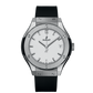 Hublot Classic Fusion Titanium Opalin 33 MM - Black Leather Strap - White Dial - 581.NX.2611.RX