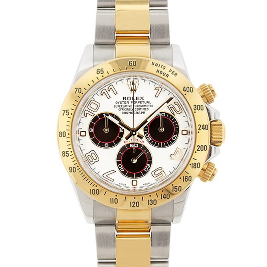 Rolex Yellow Gold And Stainless Steel Daytona Watch - 40 MM - Yellow Gold And Stainless Steel Bracelet - White Dial - 116523