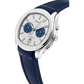 Piaget Polo Chronograph - Stainless Steel 42 MM - Blue Leather Strap - White Dial - Stainless Steel Bezel - G0A46013