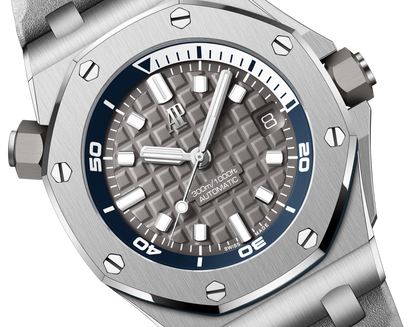 Audemars Piguet Royal Oak Offshore Stainless Steel Diver 42 MM - Grey Rubber Strap - Grey Dial - 15720ST.OO.A009CA.01