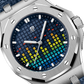 Audemars Piguet Royal Oak Offshore Titanium Selfwinding Music Edition 37 MM - Blue Rubber Strap - Blue Rainbow Dial - 77600TI.OO.A343CA.01