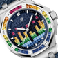 Audemars Piguet Royal Oak Offshore White Gold Selfwinding Music Edition 37 MM - Blue Rubber Strap - Blue Rainbow Dial - 77601BC.YY.D343CA.01