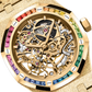  Audemars Piguet Royal Oak Frosted Yellow Gold Double Balance Wheel Openworked 37 MM -  Frosted Yellow Gold Bracelet - Openworked Dial - 15468BA.YG.1259BA.01 
