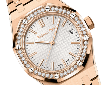 Audemars Piguet Royal Oak Pink Gold Selfwinding 37 MM - Pink Gold Bracelet - Silver Dial - 15551OR.ZZ.1356OR.01