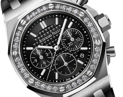 Audemars Piguet Royal Oak Offshore Stainless Steel Selfwinding Chronograph 37 MM - Black Rubber Strap - Black Dial - 26231ST.ZZ.D002CA.01