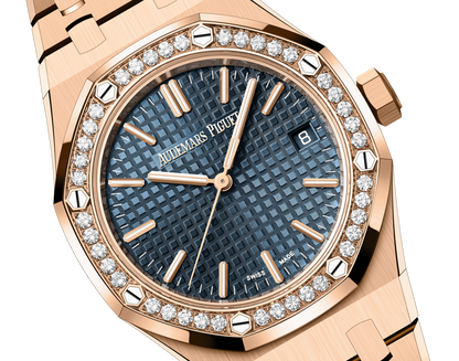 Audemars Piguet Royal Oak Pink Gold Selfwinding 37 MM - Pink Gold Bracelet - Bleu Nuit Dial - 15551OR.ZZ.1356OR.02