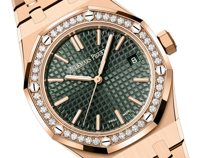 Audemars Piguet Royal Oak Pink Gold Selfwinding 37 MM - Pink Gold Bracelet - Khaki Green Dial - 15551OR.ZZ.1356OR.03