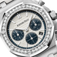 Audemars Piguet Royal Oak Offshore Stainless Steel Selfwinding Chronograph 37 MM - White Rubber Strap - Silver Dial - 26231ST.ZZ.D010CA.01