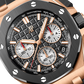 Audemars Piguet Royal Oak Offshore Pink Gold Selfwinding Chronograph 43 MM - Black Rubber Strap - Black Dial - 26420RO.OO.A002CA.01