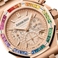 Audemars Piguet Royal Oak Offshore Pink Gold Selfwinding Chronograph 37 MM - Beige Rubber Strap - Pink Dial - 26236OR.YY.D085CA.01