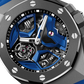 Audemars Piguet Royal Oak Concept Titanium Flying Tourbillon 44 MM - Blue Rubber Strap - White Gold Dial - 26589IO.OO.D030CA.01