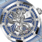 Audemars Piguet Royal Oak Concept White Gold Flying Tourbillon 38.5 MM - Light Blue Leather Strap - Openworked Dial - 26227BC.SS.D314CR.01