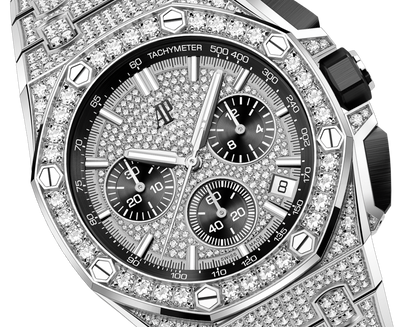 Audemars Piguet Royal Oak Offshore White Gold Diamonds Selfwinding Chronograph 43 MM - White Gold Diamond Bracelet - White Gold Diamond Dial - 26423BC.ZZ.2100BC.01
