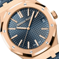 Audemars Piguet Royal Oak Pink Gold Selfwinding 41 MM - Blue Leather Strap - Bleu Nuit Dial - 15510OR.OO.D315CR.01