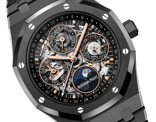 Audemars Piguet - Royal Oak - Perpetual Calendar and Moonphase - 41 MM - Black Ceramic - 26585CE.OO.1225CE.01  nyc watcher nyc watches 