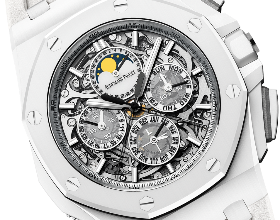 Audemars Piguet - Royal Oak - Perpetual Calendar and Moonphase - 44 MM - White Ceramic - 26582CB.OO.A010CA.01  nyc watcher nyc watches