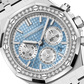 Audemars Piguet Royal Oak Stainless Steel Selfwinding Chronograph 38 MM - Stainless Steel Bracelet - Light Blue Dial - 26715ST.ZZ.1356ST.01