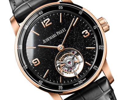 Audemars Piguet Code 11.59 Selfwinding Flying Tourbillon Pink Gold  41 MM - Black Leather Strap - Black Dial - Pink Gold Bezel - 26396OR.OO.D002CR.02