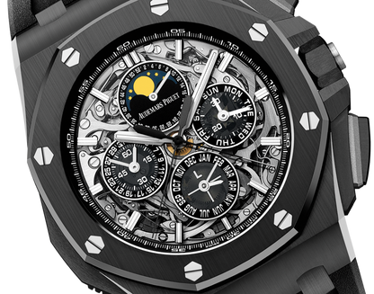 Audemars Piguet - Royal Oak - Perpetual Calendar and Moonphase - 44 MM - Black Ceramic - 26582CE.OO.A002CA.01 nyc watcher nyc watches