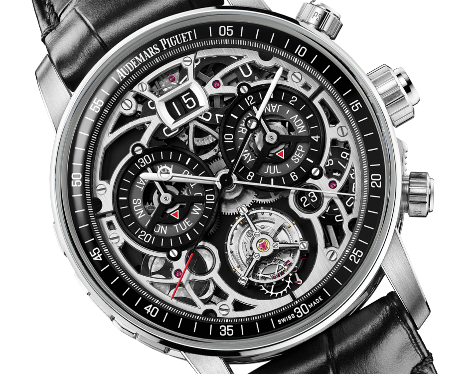 Audemars Piguet Code 11.59 Ultra Complication Universelle (RD#4) White Gold 42 MM - Black Leather Strap - Black Skeleton Dial - 26398BC.OO.D002CR.02
