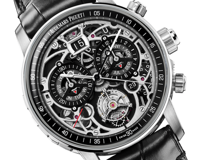 Audemars Piguet Code 11.59 Ultra Complication Universelle (RD#4) White Gold 42 MM - Black Leather Strap - Black Skeleton Dial - 26398BC.OO.D002CR.02