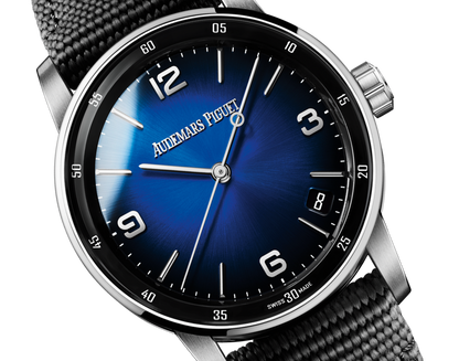 Audemars Piguet Code 11.59 Selfwinding White Gold 41 MM - Black Rubber-Coated Strap - Blue Lacquered Dial - 15210BC.OO.A002KB.01