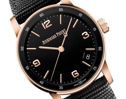 Audemars Piguet Code 11.59 Selfwinding Pink Gold 41 MM - Black Rubber Coated Strap - Black Lacquered Dial - 15210OR.OO.A002KB.01
