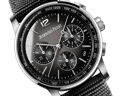 Audemars Piguet Code 11.59 Selfwinding Chronograph White Gold 41 MM - Black Rubber Strap - Black Lacquered Dial - 26393NB.OO.A002KB.01