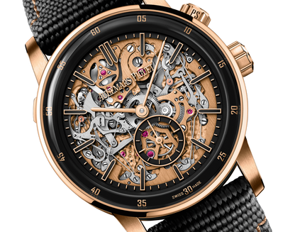 Audemars Piguet Code 11.59 Grande Sonnorie Carillon Supersonnerie Black Ceramic and Pink Gold 41 MM - Black Rubber-Coated Strap - Skeleton Dial - 26397NR.OO.D002KB.01