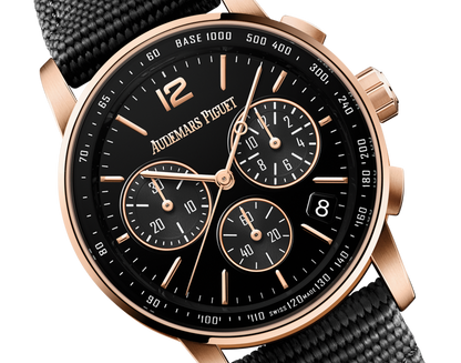 Audemars Piguet Code 11.59 Selfwinding Chronograph Pink Gold 41 MM - Black Rubber Strap - Black Lacquered Dial - 26393OR.OO.A002KB.01