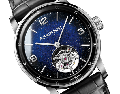 Audemars Piguet Code 11.59 Selfwinding Flying Tourbillon White Gold 41 MM - Black Leather Strap - Blue Dial - White Gold Bezel - 26396BC.OO.D002CR.01 