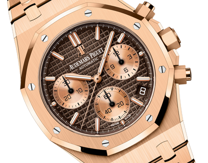 Audemars Piguet Royal Oak Pink Gold Selfwinding Chronograph 41 MM - Pink Gold Bracelet - Brown Dial - 26239OR.OO.1220OR.02