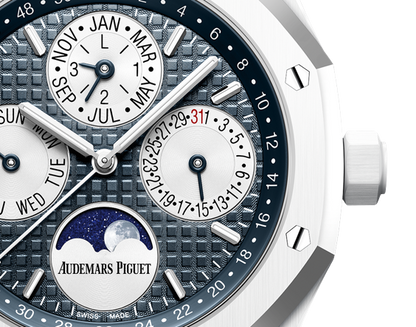 Audemars Piguet - Royal Oak - Perpetual Calendar and Moonphase  - 41 MM - White Ceramic - 26579CB.OO.1225CB.01 nyc watcher nyc watches