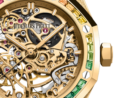 Audemars Piguet Royal Oak Frosted Yellow Gold Double Balance Wheel Openworked 37 MM -  Frosted Yellow Gold Bracelet - Openworked Dial - 15468BA.YG.1259BA.01