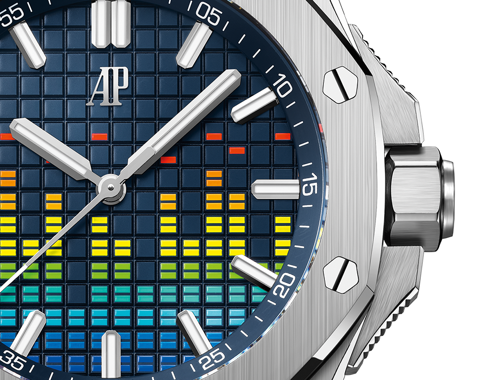 Audemars Piguet Royal Oak Offshore Titanium Selfwinding Music Edition 43 MM - Blue Rubber Strap - Blue Dial - 15600TI.OO.A343CA.01