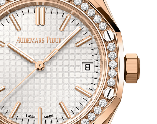 Audemars Piguet Royal Oak Pink Gold Selfwinding 37 MM - Pink Gold Bracelet - Silver Dial - 15551OR.ZZ.1356OR.01