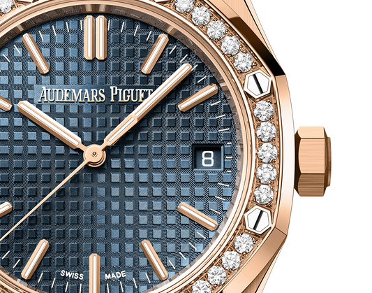 Audemars Piguet Royal Oak Pink Gold Selfwinding 37 MM - Pink Gold Bracelet - Bleu Nuit Dial - 15551OR.ZZ.1356OR.02