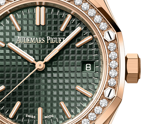 Audemars Piguet Royal Oak Pink Gold Selfwinding 37 MM - Pink Gold Bracelet - Khaki Green Dial - 15551OR.ZZ.1356OR.03