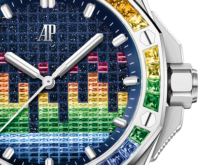 Audemars Piguet Royal Oak Offshore White Gold Selfwinding Music Edition 43 MM - Blue Rubber Strap - Blue Rainbow Dial - 15601BC.YY.D343CA.01
