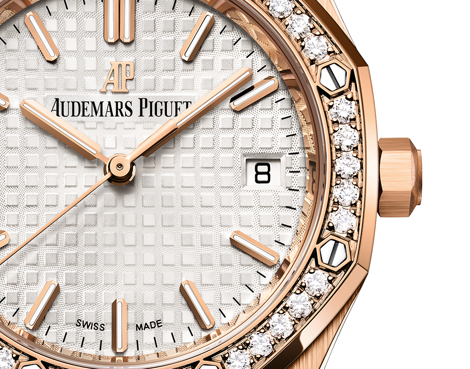 Audemars Piguet Royal Oak Pink Gold Selfwinding 34 MM - Pink Gold Bracelet - Silver Dial - 77351OR.ZZ.1261OR.01