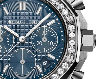 Audemars Piguet Royal Oak Offshore Stainless Steel Selfwinding Chronograph 37 MM - Blue Rubber Strap - Blue Dial - 26231ST.ZZ.D027CA.01