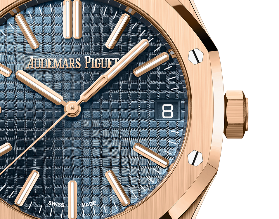 Audemars Piguet Royal Oak Pink Gold Selfwinding 41 MM - Pink Gold Bracelet - Bleu Nuit Dial - 15510OR.OO.1320OR.01