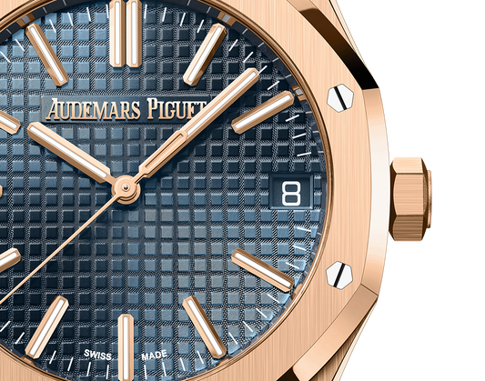 Audemars Piguet Royal Oak Pink Gold Selfwinding 41 MM - Pink Gold Bracelet - Bleu Nuit Dial - 15510OR.OO.1320OR.01