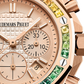 Audemars Piguet Royal Oak Offshore Pink Gold Selfwinding Chronograph 37 MM - Beige Rubber Strap - Pink Dial - 26236OR.YY.D085CA.01