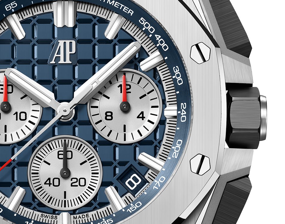 Audemars Piguet Royal Oak Offshore Titanium Selfwinding Chronograph 43 MM - Blue Rubber Strap - Blue Dial - 26420TI.OO.A027CA.01